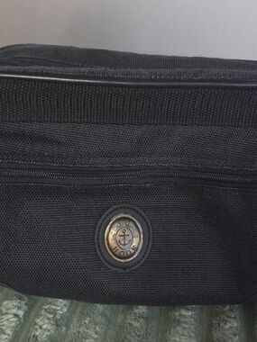 Black JG HOOK Men's Crossbody Bag with Anchor Emblem
